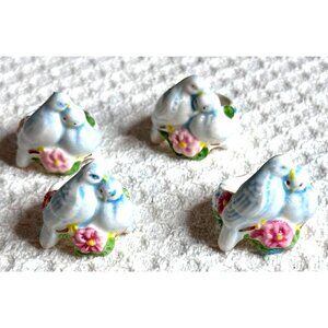 Avon Love Bird Candle Hugger Napkin Rings Candles Vtg Brazil Easter 4 ea Dated